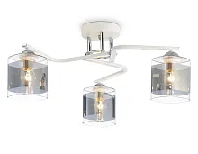 Люстра потолочная TR303217 Ambrella light серая прозрачная на 3 лампы, основание белое в стиле современный классический 